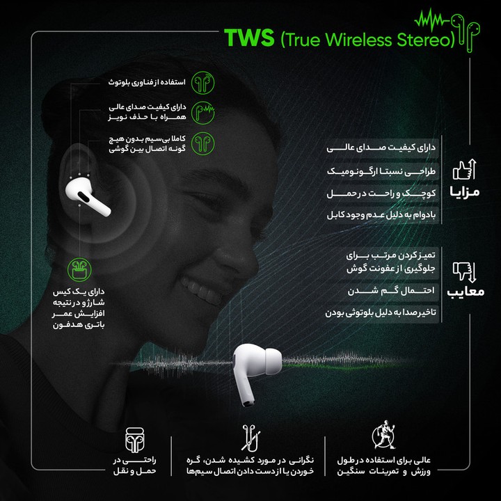 هدفون بی سیم تسکو مدل TH 5361 TWS