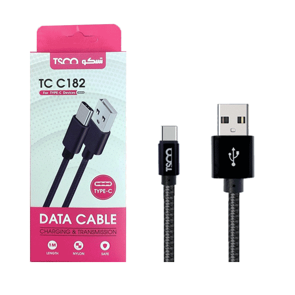 کابل تبدیل USB به USB-C تسکو مدل TC C182 طول 1 متر