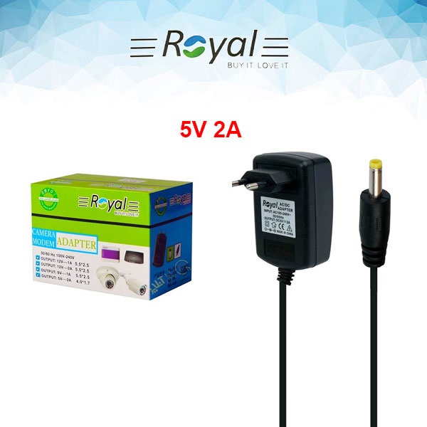 آداپتور سوزنی 5 ولت 2 آمپر 5V/2A رویال Royal