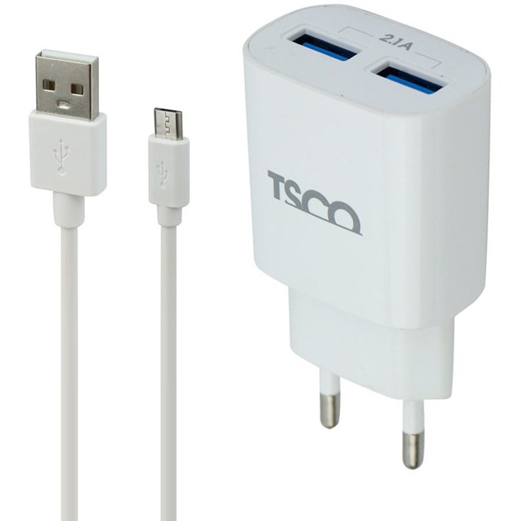 شارژر دیواری تسکو مدل TTC 62 با کابل microUSB